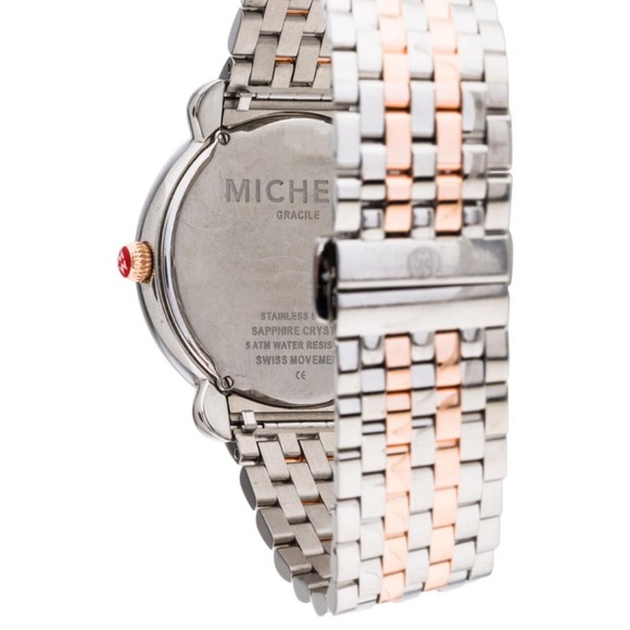 AUTHENTIC MICHELE GRACILE WATCH WHITE GOLD & ROSE GOLD WITH DIAMONDS ❤️ - Picture 4 of 7